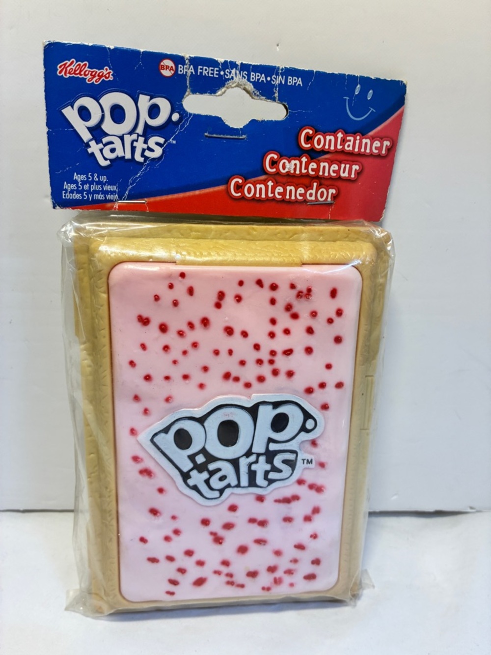 Vintage Kellogg's Pop Tarts Container Strawberry Holds 2 Pop Tarts NOS Rare